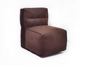 Прямое модульное бескаркасное кресло Комфорт (Шоколад велюр) в Мортке - mortka.germes-mebel.ru | фото